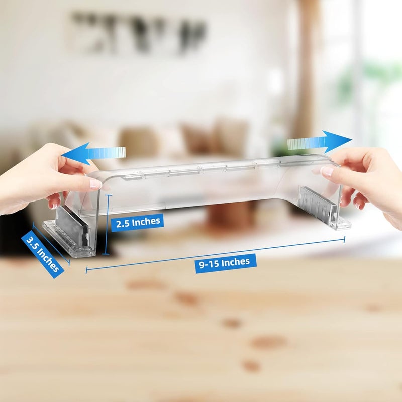 WeaHea 4 Pack Adjustable Air Vent Deflector, 9”-15” Transparent Deflector for Ceiling Registers, Floor, Sidewall (4) - Image 2